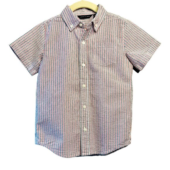 Janie and Jack Other - JANIE & JACK Striped Seersucker Shirt Boys 6 NWT Button Down July 4th Americana